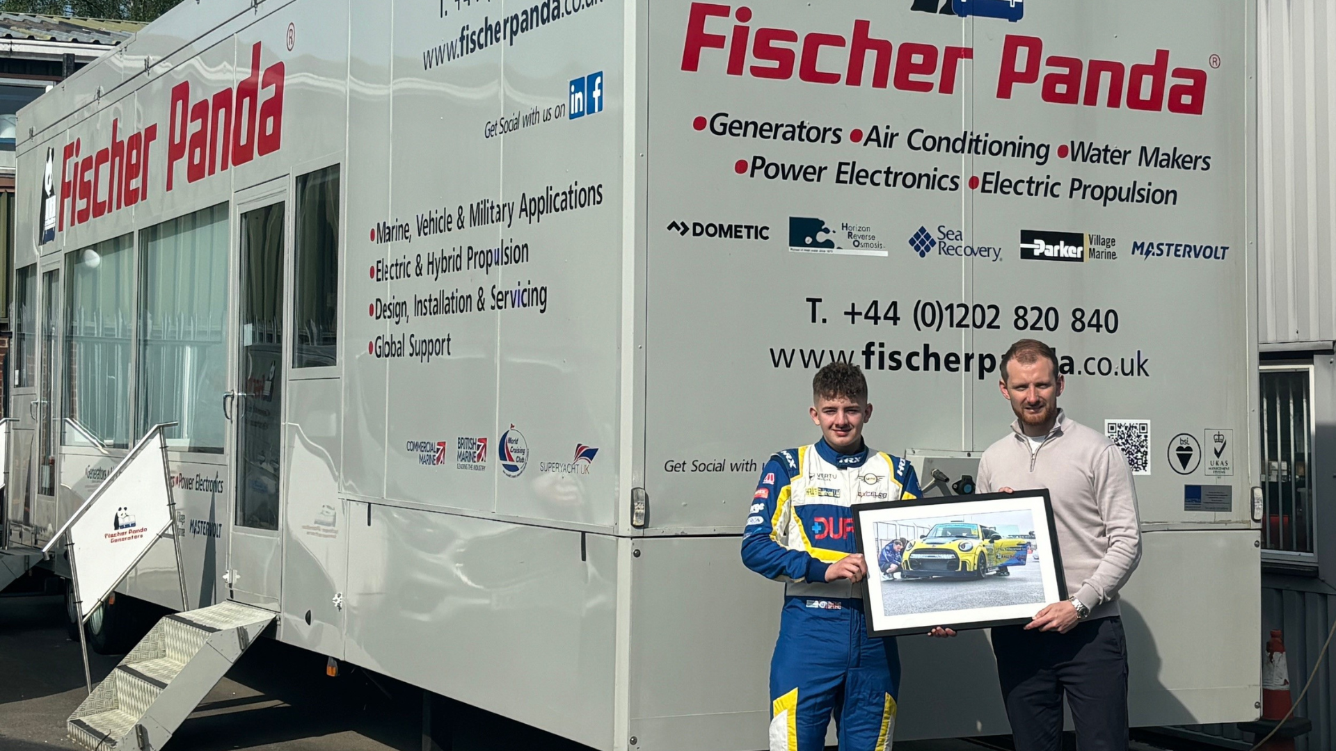 Max Hall Visits Fischer Panda UK Headquarters